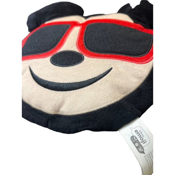 Disney Emoji Mickey Mouse Plush Pillow 14" With Red Sunglasses New With Tags - Picture 2 of 4